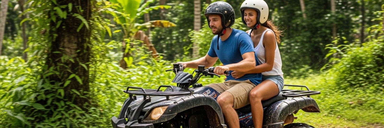 The Bali Adventurer, private 5-day Bali adventure package, ATV quad biking through the jungle